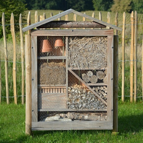 Bau von Nisthilfen für Insekten